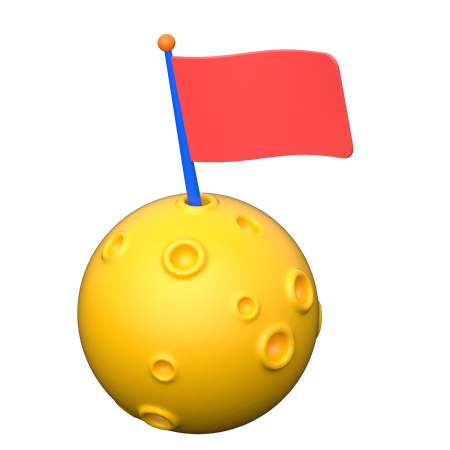 Drapeau de la lune  3D Icon