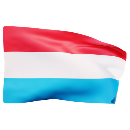 Drapeau luxembourgeois  3D Icon