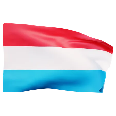 Drapeau luxembourgeois  3D Icon