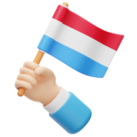 Drapeau luxembourgeois  3D Icon