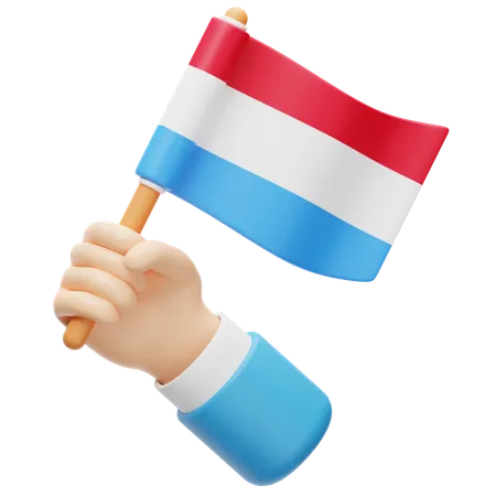 Drapeau luxembourgeois  3D Icon