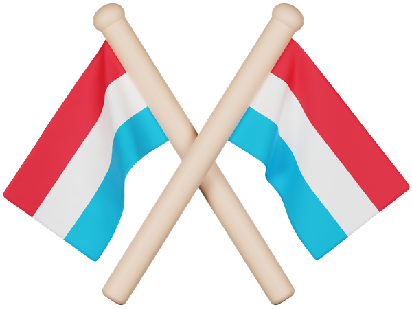 Drapeau luxembourgeois  3D Icon