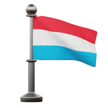 Drapeau luxembourgeois  3D Icon