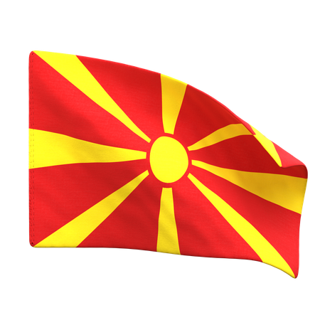 Drapeau de la Macédoine  3D Icon