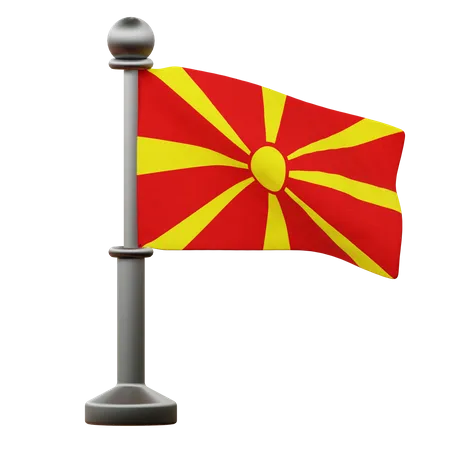 Drapeau de la Macédoine  3D Icon