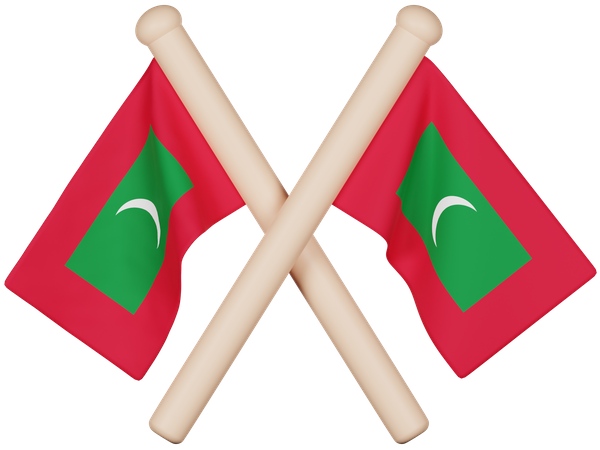 Drapeau des maldives  3D Icon