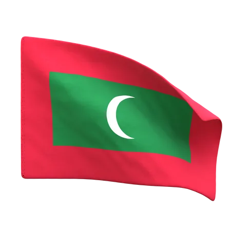 Drapeau des maldives  3D Icon