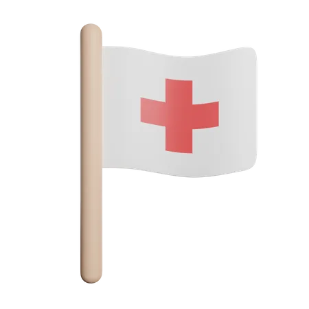 Drapeau médical  3D Icon