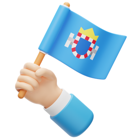 Drapeau de Melilla  3D Icon