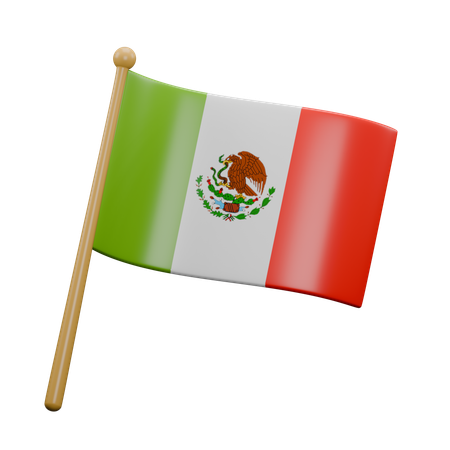 Drapeau mexicain  3D Icon