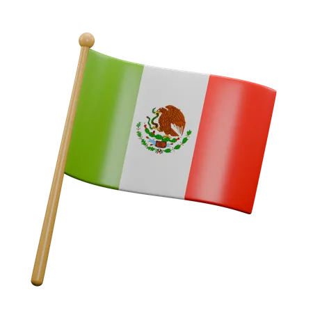 Drapeau mexicain  3D Icon