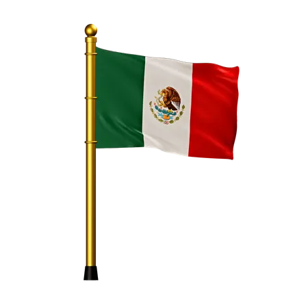 Drapeau du Mexique  3D Icon