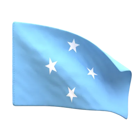 Drapeau de la Micronésie  3D Icon