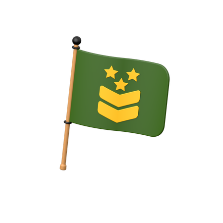 Drapeau militaire  3D Icon