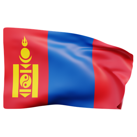 Drapeau de la Mongolie  3D Icon