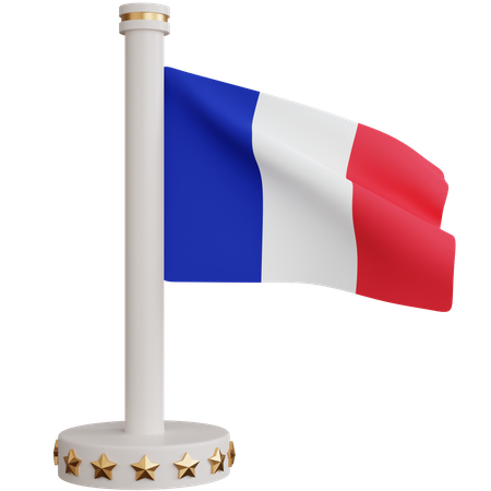 Drapeau national de la france  3D Icon