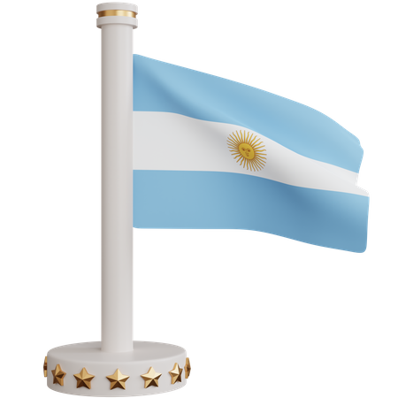Drapeau national de l'Argentine  3D Icon