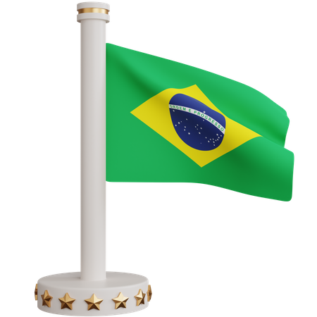 Drapeau national du Brésil  3D Icon