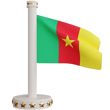 Drapeau national du Cameroun  3D Icon