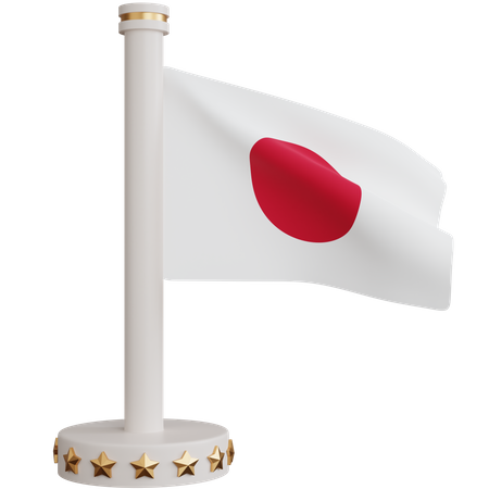 Drapeau national du Japon  3D Icon