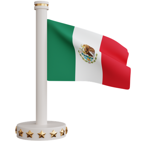 Drapeau national du Mexique  3D Icon