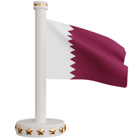 Drapeau national du Qatar  3D Icon