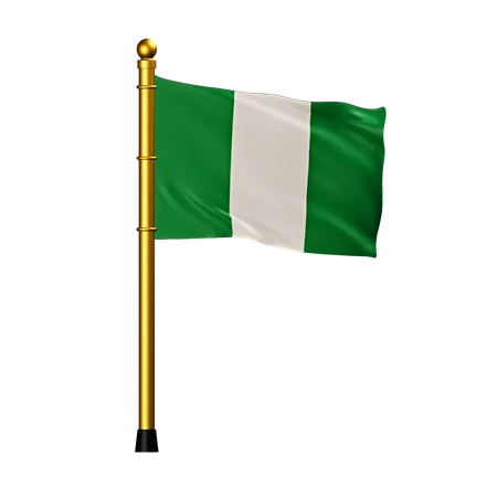 Drapeau du Nigéria  3D Icon