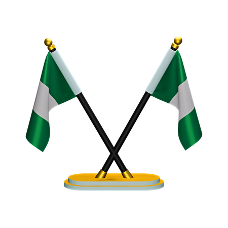 Drapeau du Nigéria  3D Icon