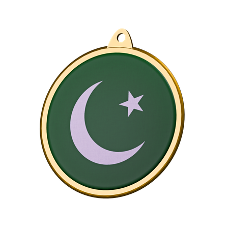 Insigne de médaille du drapeau du Pakistan  3D Icon