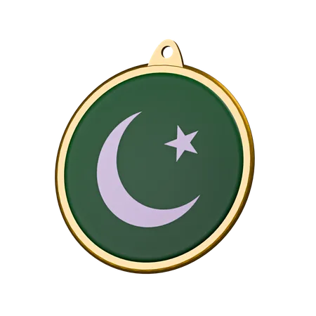 Insigne de médaille du drapeau du Pakistan  3D Icon