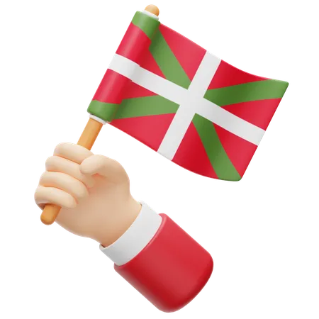 Drapeau du pays basque  3D Icon