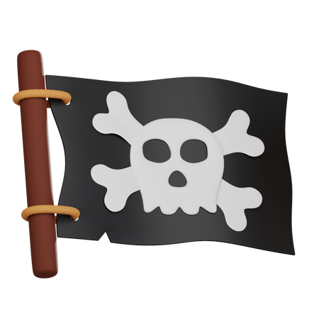 Drapeau pirate  3D Icon