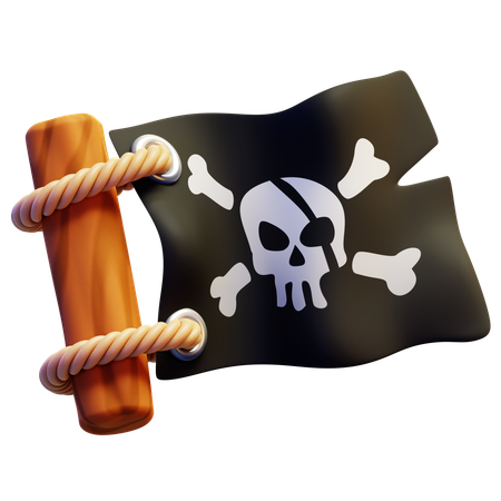 Drapeau pirate  3D Icon