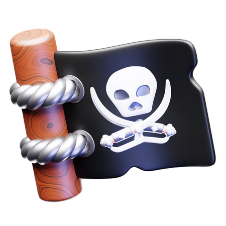 Drapeau pirate  3D Icon