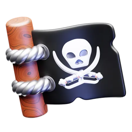 Drapeau pirate  3D Icon