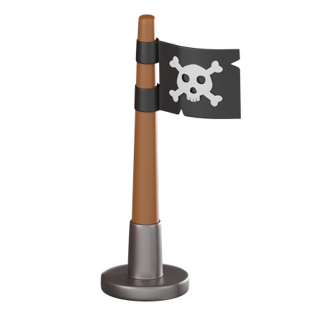 Drapeau pirate  3D Icon