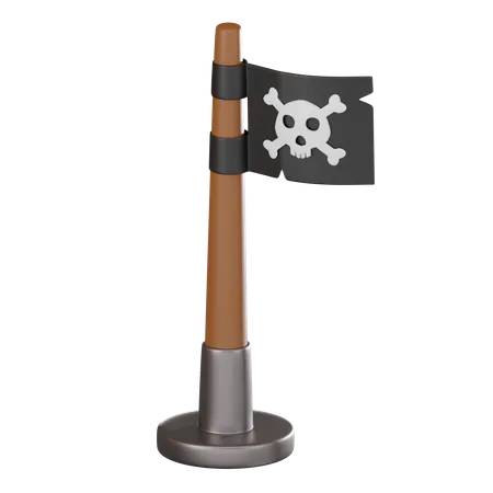 Drapeau pirate  3D Icon