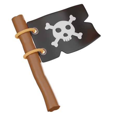 Drapeau pirate  3D Icon