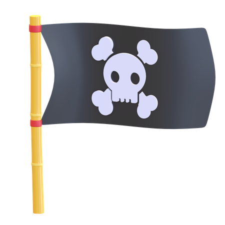 Drapeau pirate  3D Illustration