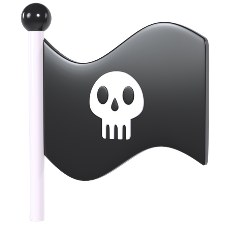 Drapeau pirate  3D Illustration