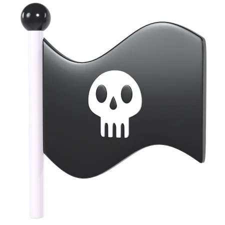 Drapeau pirate  3D Illustration