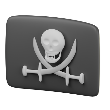 Drapeau pirate  3D Icon