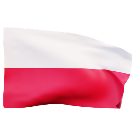 Drapeau de la pologne  3D Icon