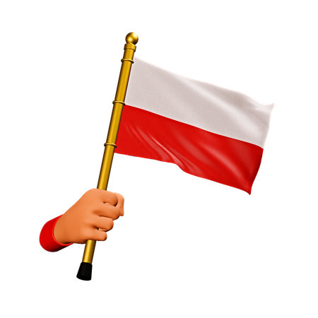 Drapeau de la pologne  3D Icon