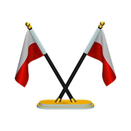 Drapeau de la pologne  3D Icon