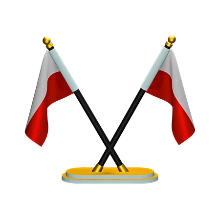 Drapeau de la pologne  3D Icon