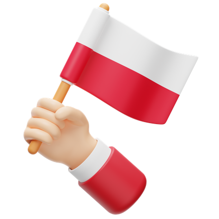 Drapeau de la pologne  3D Icon