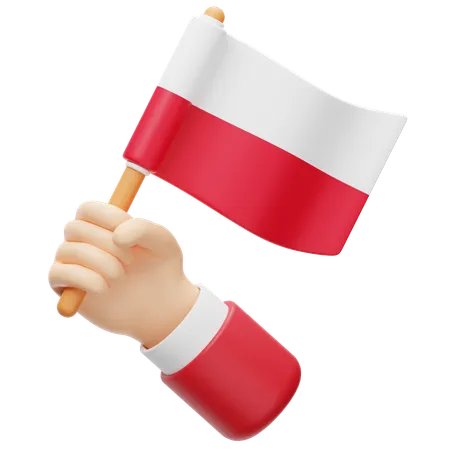 Drapeau de la pologne  3D Icon