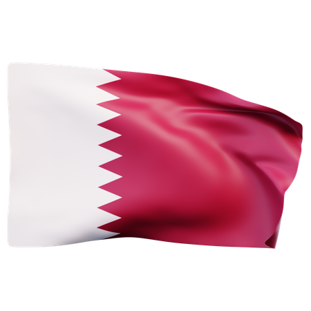 Drapeau du qatar  3D Icon