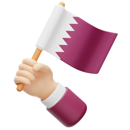 Drapeau du qatar  3D Icon